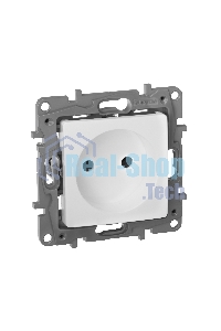 Розетка 2К винты, белый ETIKA