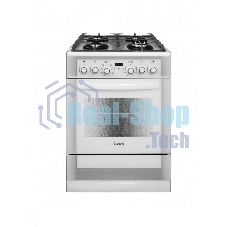 Плита комбинированная Gefest ПГЭ 6502-03 0242 белый, конфорок 4 газовых, духовка 55 л, 60 см x 85 см x 60 см