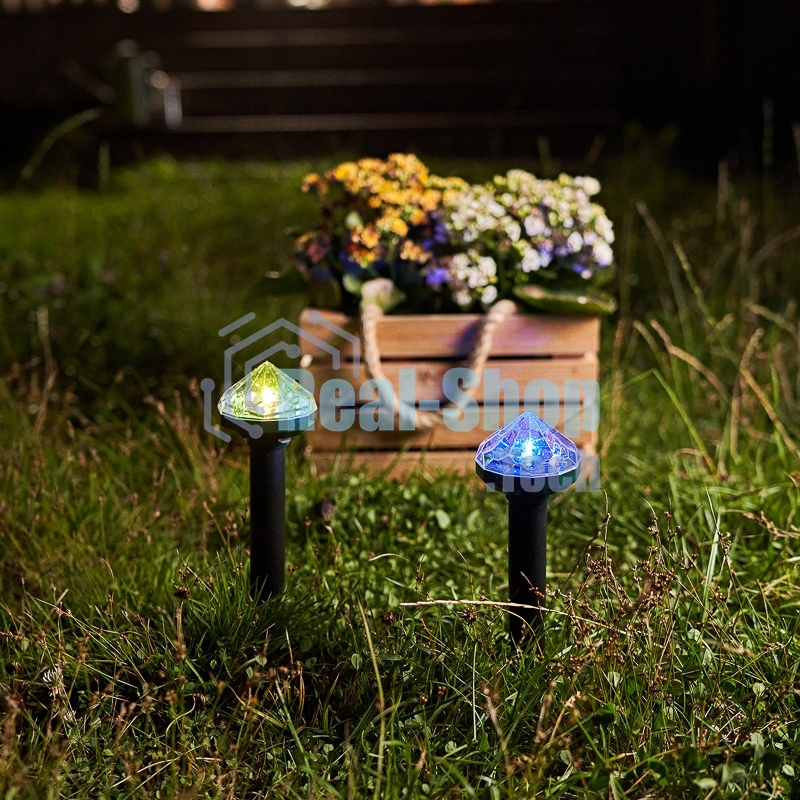 Набор отпугивателей кротов с садовым фонариком (R20*2 кристалл) Rexant