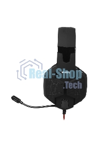 Гарнитура проводная игровая с микрофоном SVEN AP-U988MV, черный-красный (USB, LED, 7.1)