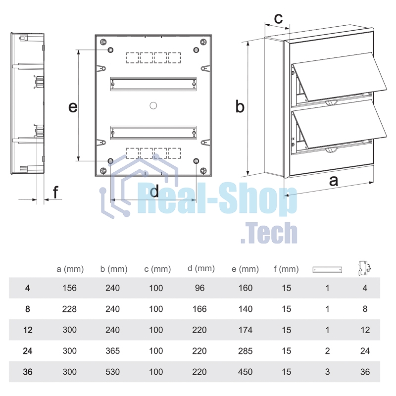 Бокс пластиковый Kranz ЩРН-П-36 IP41 белый (белая дв.)