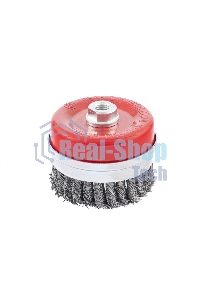 Щетка Matrix для УШМ Heavy Duty, 100 мм, М14, Чашка, крученая проволока 0,5 мм