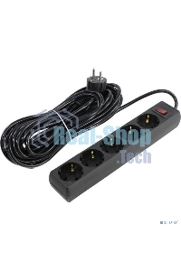 Сетевой фильтр ExeGate EX279181RUS SP-5-10B (5 розеток, 10 м, евровилка, черный)