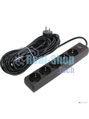 Сетевой фильтр ExeGate EX279181RUS SP-5-10B (5 розеток, 10 м, евровилка, черный)