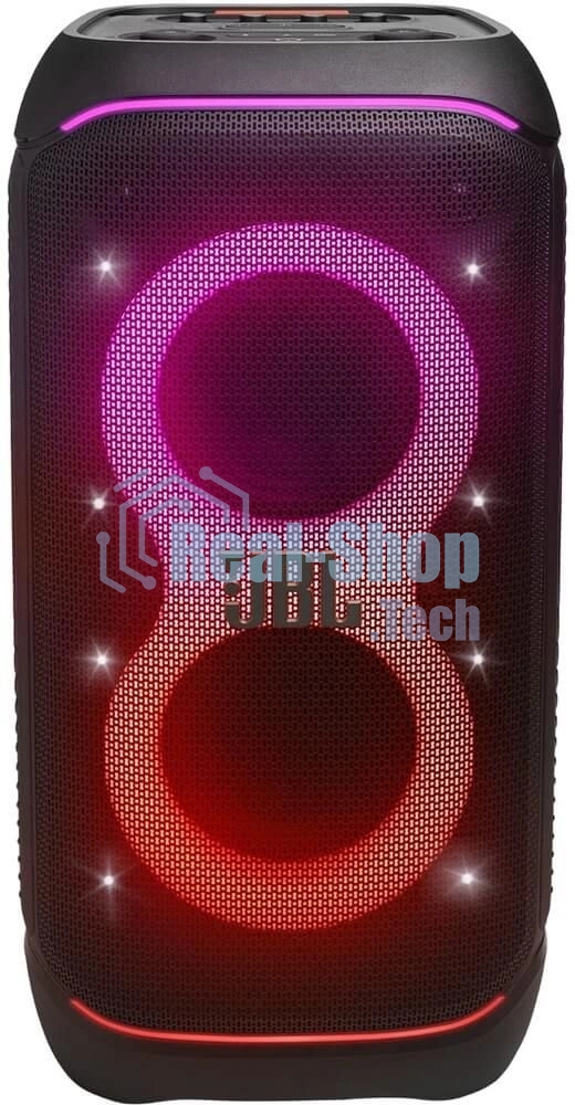 Портативная акустика JBL PartyBox Stage 320 (1.0 2 x 120 Вт, Bluetooth, AUX, USB, 6.3 мм jack, RGB подсветка, IPX4, JBLPBSTAGE320UK)