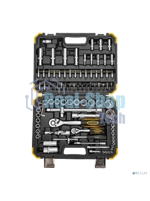 Набор инструментов Kranz 1/2, 1/4, CrV, пластиковый кейс, 94 предмета
