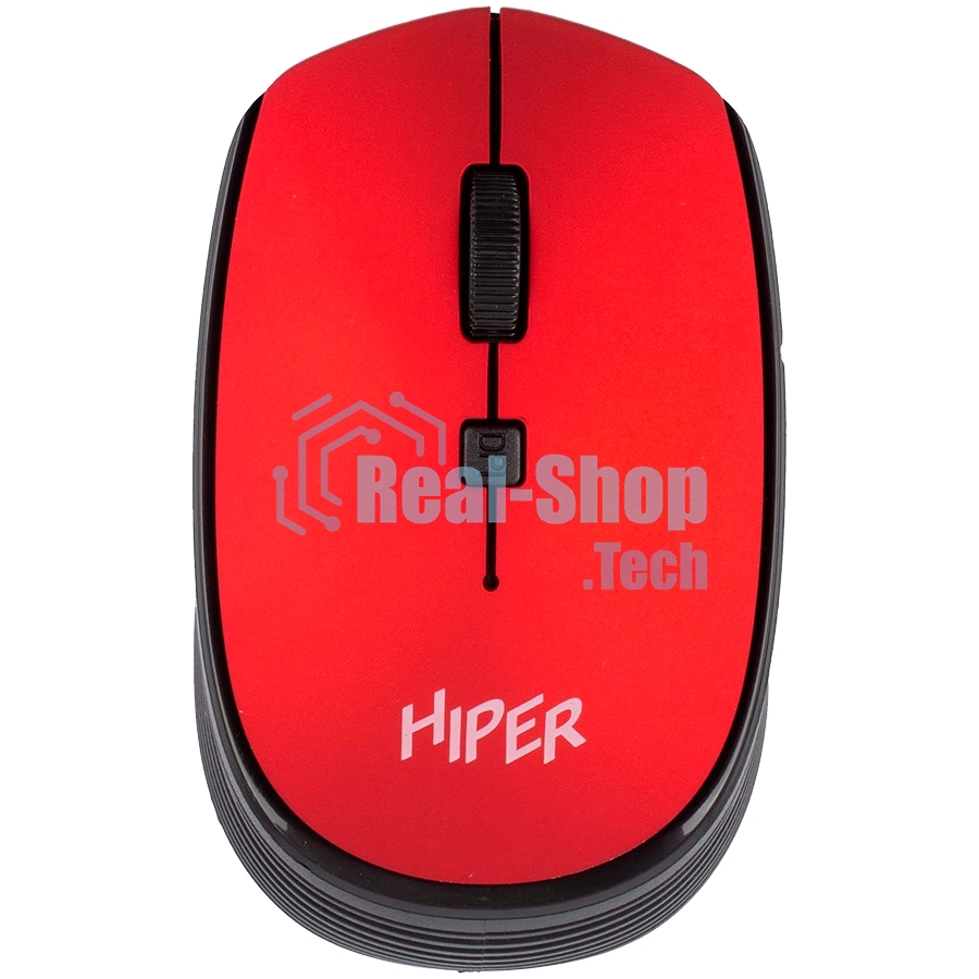 Мышь беспроводная HIPER HOMW-082 красный, 1600 dpi, радиоканал, USB, кнопки - 4
