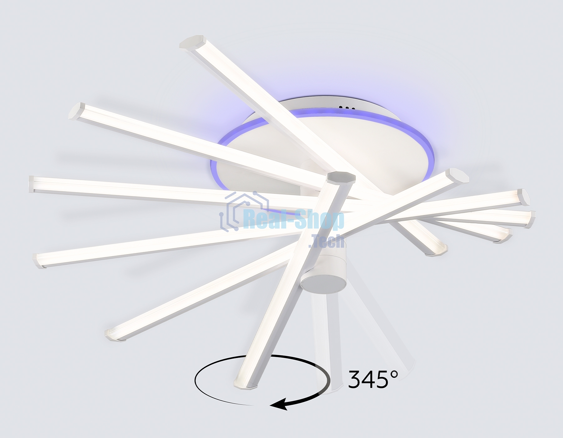 Потолочный светодиодный светильник Ambrella light FL6231 WH белый 88W 3000K-6400K+RGB 605*605*200 (ПДУ ИК)