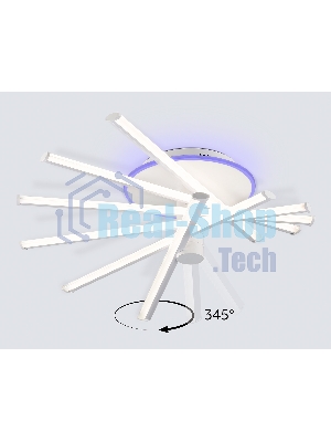 Потолочный светодиодный светильник Ambrella light FL6231 WH белый 88W 3000K-6400K+RGB 605*605*200 (ПДУ ИК)