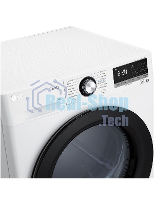 Сушильная машина LG DC90V3V6W белый, 9 кг, сушка - тепловой насос, программ - 14, 60 x 85 x 66 см
