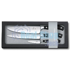 Набор ножей кухонных Victorinox Forged Chefs (7.7243.3) компл.: 3 шт черный, подар. коробка