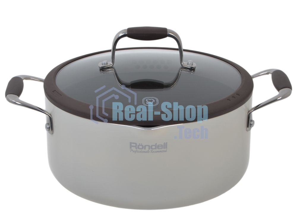 Кастрюля с/кр RDA-532 Latte (24 см 3,5 л, ручки из нержавеющей стали и силикона) Rondell