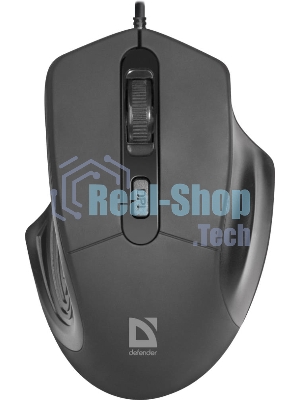 Мышь проводная Defender Datum MB-347 черный, 1600 dpi, USB, кнопки - 4