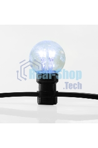 Гирлянда Neon-night LED Galaxy Bulb String 10м, черный каучук, 30 лампx6 LED синий, влагостойкая IP65