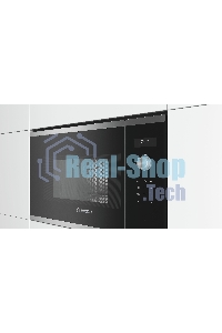 Микроволновая печь встраиваемая Bosch BFL524MS0 нержавеющая сталь, 20 л, 800 Вт, переключатели - поворотный механизм/сенсор