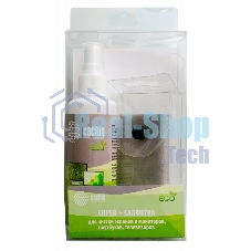 Чистящий набор (салфетки + спрей) Cactus CS-S3001E для экранов и оптики 1шт 18x18см 100мл