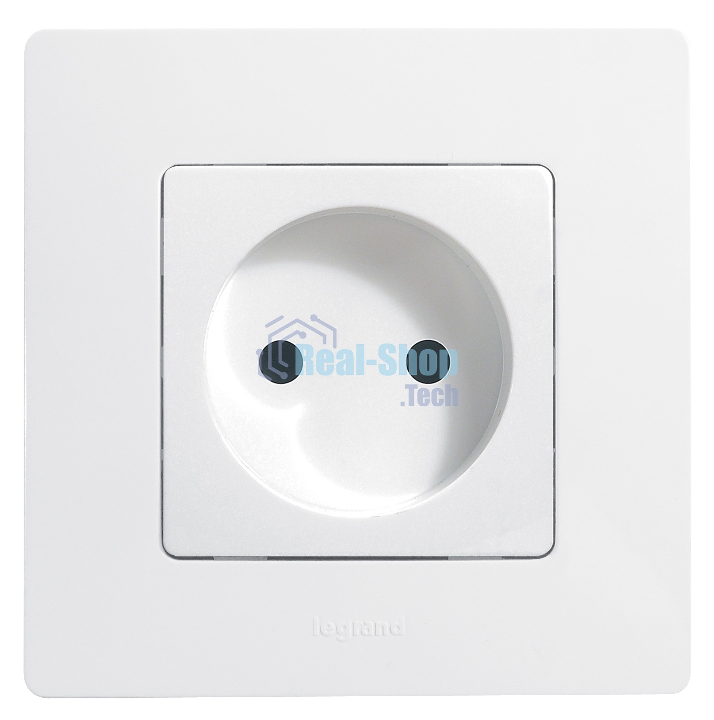 Розетка 2К винты, белый ETIKA