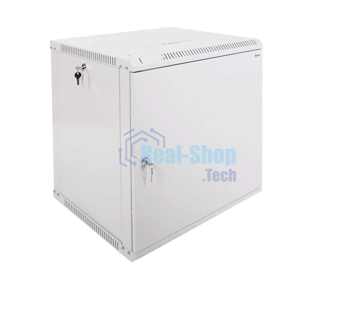Шкаф настенный ЦМО ШРН-Э-12.500.1 12U 600x520 мм пер. дв. стал. лист несъемные бок. пан. серый