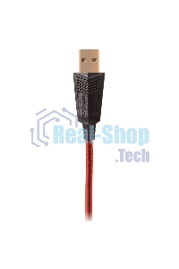 Гарнитура проводная игровая с микрофоном SVEN AP-U988MV, черный-красный (USB, LED, 7.1)