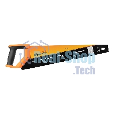 Ножовка по дереву Sparta 500 мм, 7-8 TPI, зуб-2D, каленый зуб, линейка, двухкомпонентная рукоятка