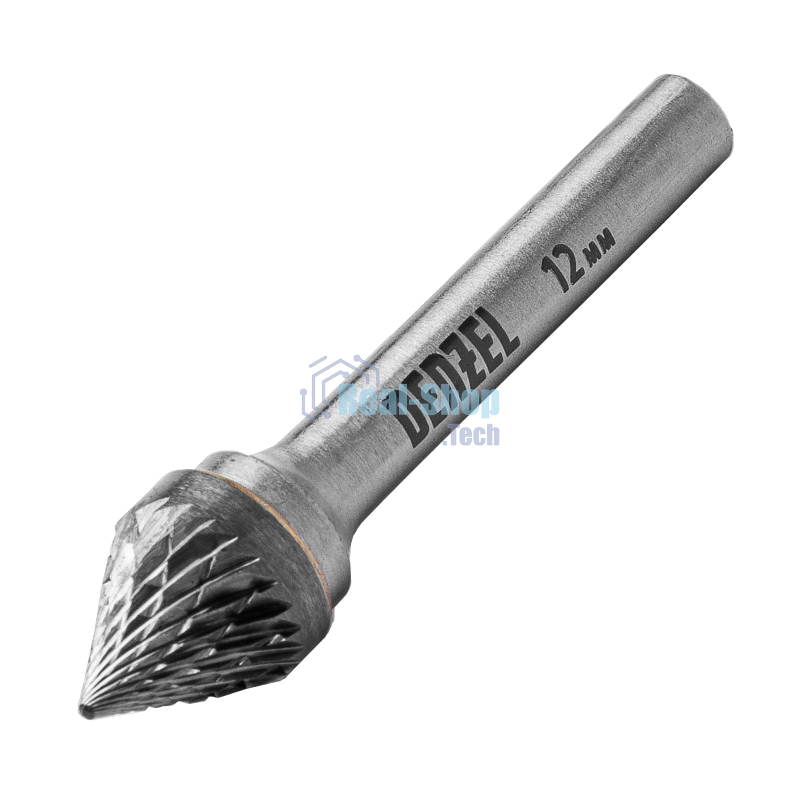 Борфреза по металлу Denzel твердосплавная, зенкер 60 град., тип-J, 12 мм