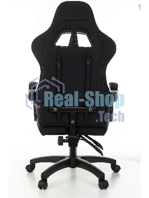 Кресло Zombie Rudger черный/серый, экокожа, 120 кг, механизм качания