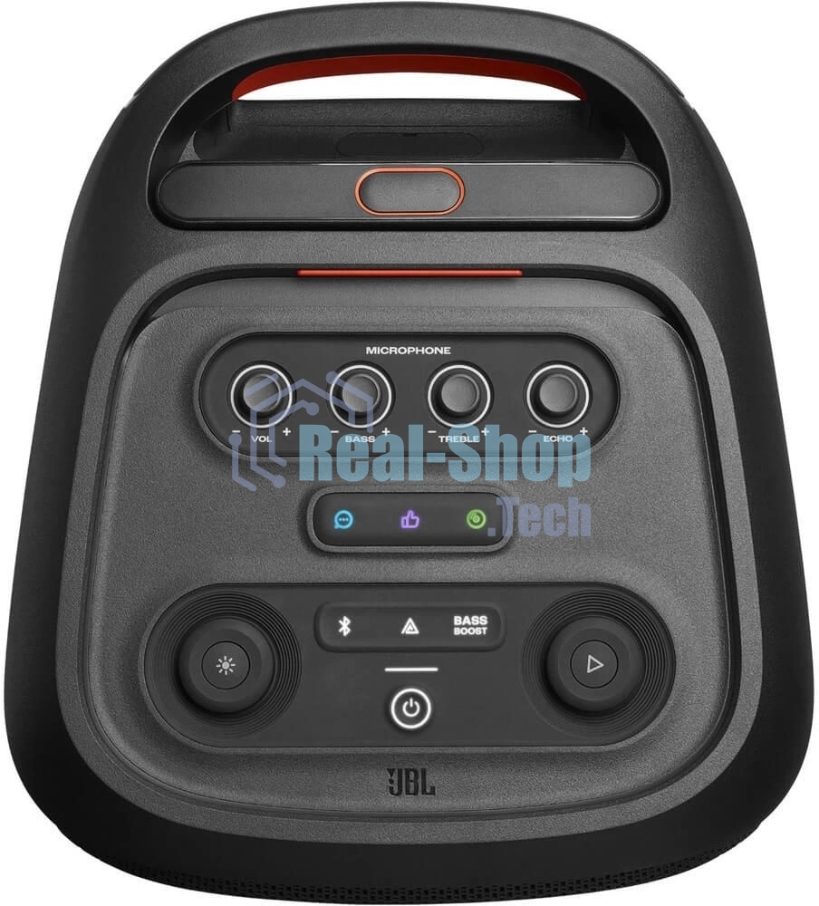 Портативная акустика JBL PartyBox Stage 320 (1.0 2 x 120 Вт, Bluetooth, AUX, USB, 6.3 мм jack, RGB подсветка, IPX4, JBLPBSTAGE320UK)