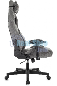 Кресло игровое Zombie Ghost Fabric серый Light-19 крестов. пластик