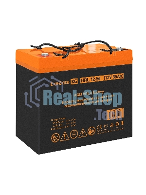 Аккумуляторная батарея ExeGate EX285652RUS HRL 12-55 (12V 55Ah, под болт М6)