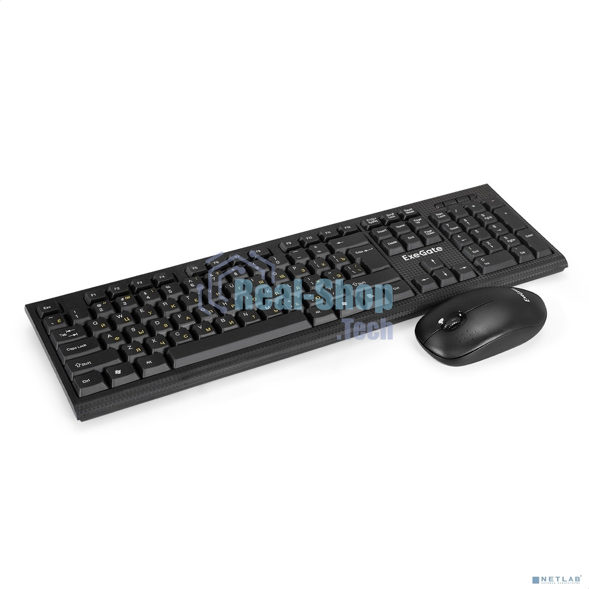 Комплект клавиатура+мышь ExeGate Professional Standard Combo MK200 беспроводной, USB, 1200 DPI, чёрный