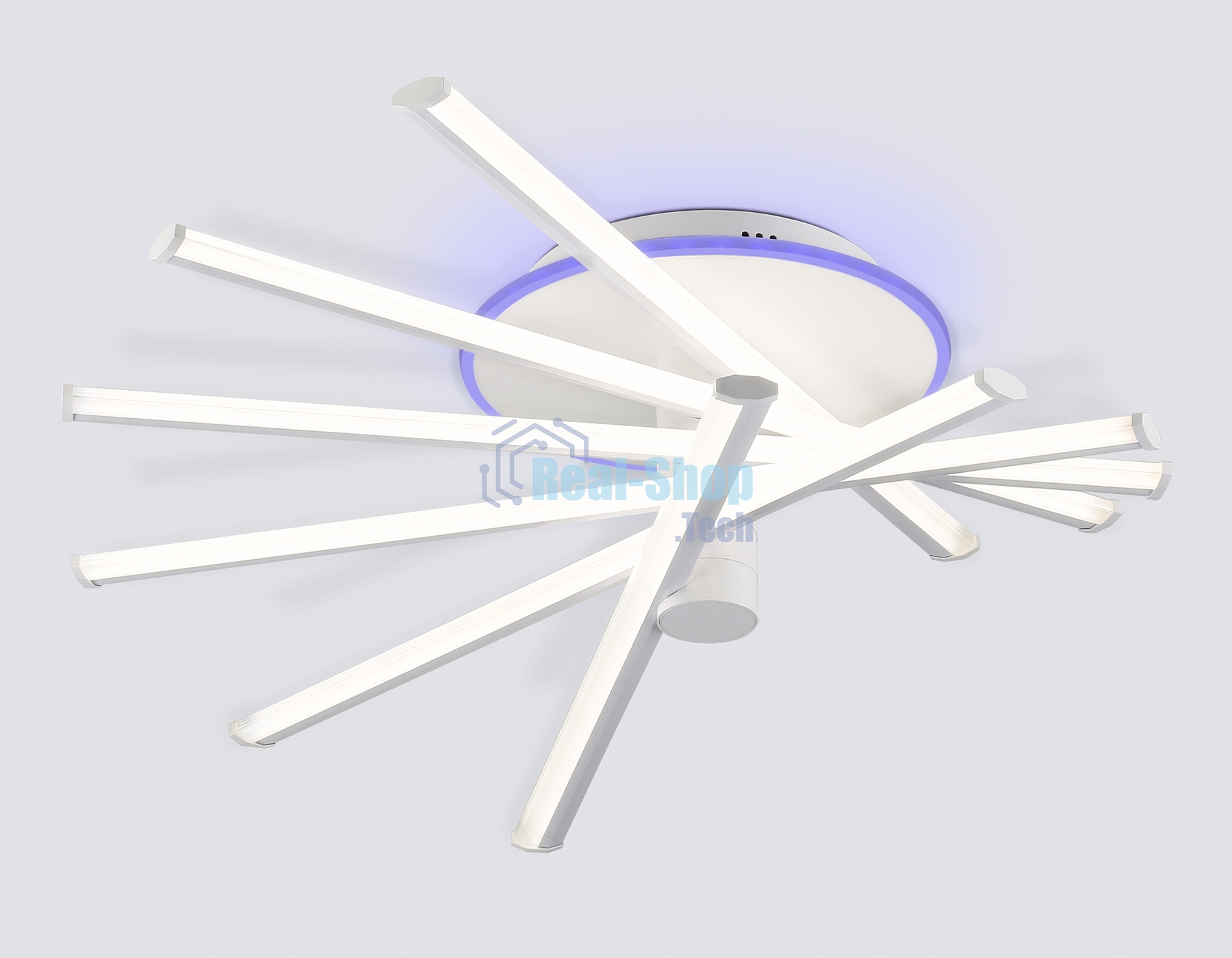 Потолочный светодиодный светильник Ambrella light FL6231 WH белый 88W 3000K-6400K+RGB 605*605*200 (ПДУ ИК)