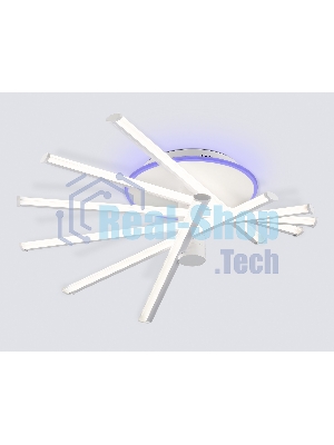 Потолочный светодиодный светильник Ambrella light FL6231 WH белый 88W 3000K-6400K+RGB 605*605*200 (ПДУ ИК)