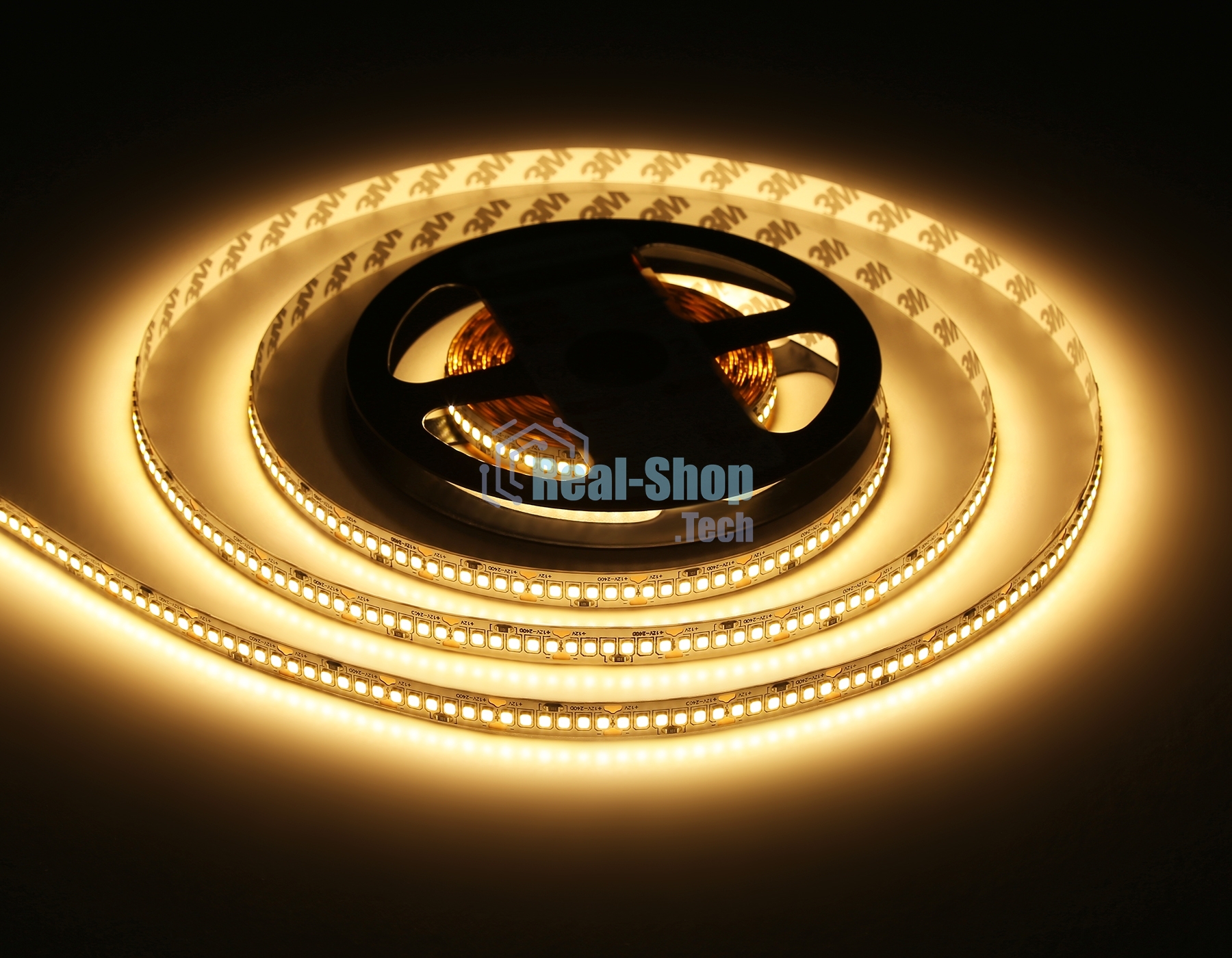Светодиодная лента Ambrella light GS1401 2835 240Led/ 17W m/ 12V IP20 3000K/ 5000*10*1.2mm (2 конт.)
