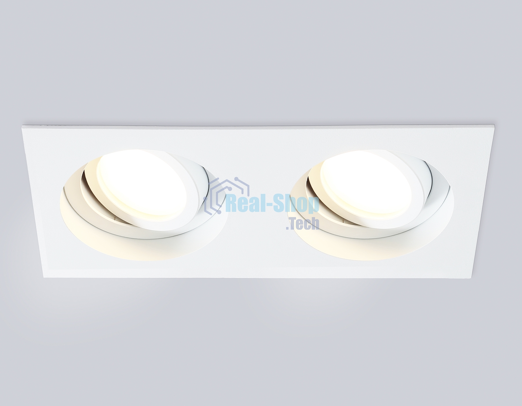 Встраиваемый поворотный точечный светильник Ambrella light TN102759/2 WH белый IP20 GU5.3/2 200*100*32