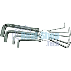 Набор ключей Sparta HEX 15х10х10шт. никелированный на кольце