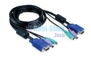 Набор кабелей D-LINK DKVM-CB3 для DKVM - 2хPS/2,1xVGA, 3м