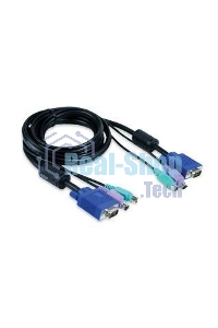 Набор кабелей D-LINK DKVM-CB3 для DKVM - 2хPS/2,1xVGA, 3м
