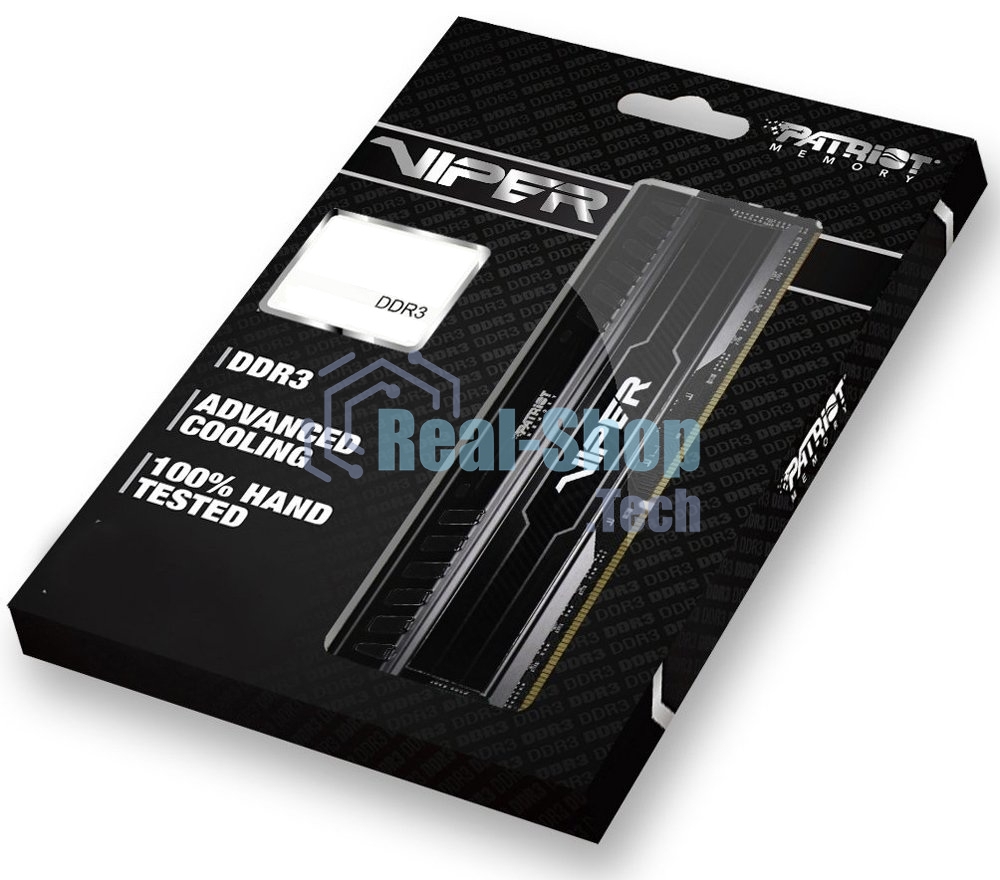 Оперативная память Patriot Viper 3, DDR3, 16GB (2x8 GB), 1600 MHz, CL10, DIMM, радиатор, черный
