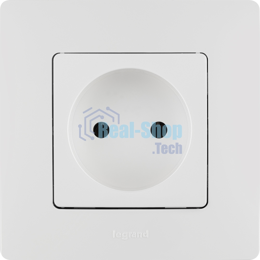 Розетка 2К винты, белый ETIKA