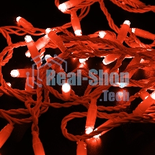Гирлянда Neon-night Нить 10м, с эффектом мерцания, белый ПВХ, 24В, Красный
