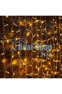 Гирлянда Светодиодный Дождь 2х3 м, эффект мерцания, прозрачный провод, 230 В, диоды теплый белый