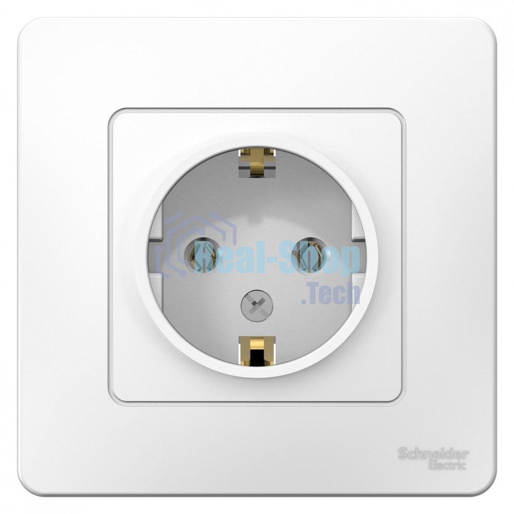 Розетка СП Blanca 16А 250В без шторок с заземл. бел. SchE BLNRS001011