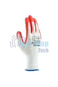 Перчатки трикотажные Сибртех полиэфирные, латексное рельефное покрытие