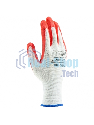 Перчатки трикотажные Сибртех полиэфирные, латексное рельефное покрытие
