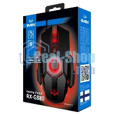 Мышь проводная SVEN RX-G880 черный, 7000 dpi, USB, кнопки - 7