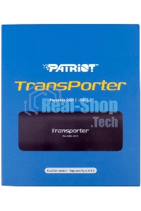Внешний SSD Patriot Transporter, 4TB, USB 3.2 Gen 2 Type-A/Type-C, R/W 1000/1000, черный