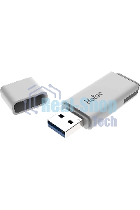 Флешка USB Netac U185 (NT03U185N-004G-20WH), 4Gb, USB 2.0, R/W 25/10, белый/серый