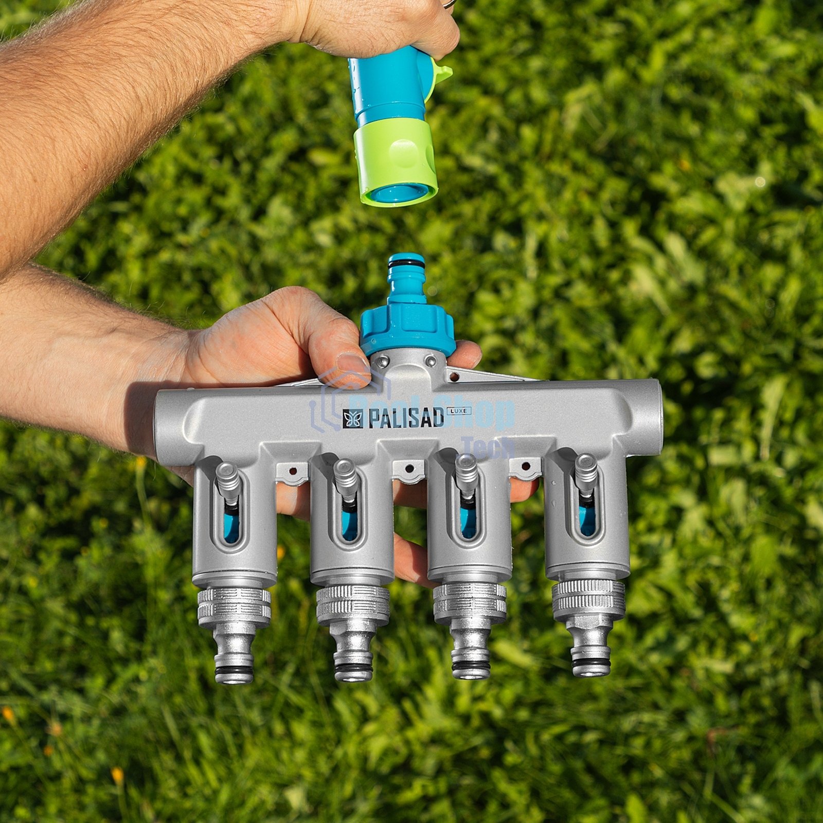 Разветвитель четырехканальный Palisad LUXE с внутренней резьбой 3/4