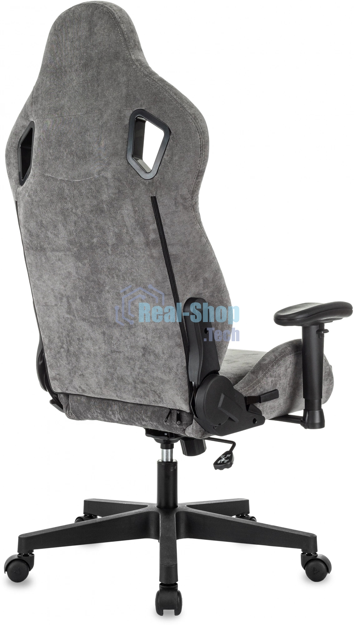 Кресло игровое Zombie Ghost Fabric серый Light-19 крестов. пластик