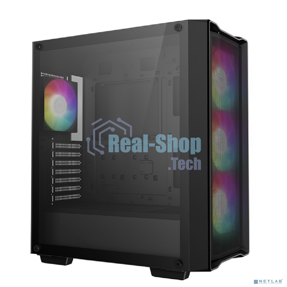 Компьютерный корпус Deepcool CC560 MESH V2 черный без БП ATX 4x120мм 5x140мм 2xUSB 3.0 audio bott PSU